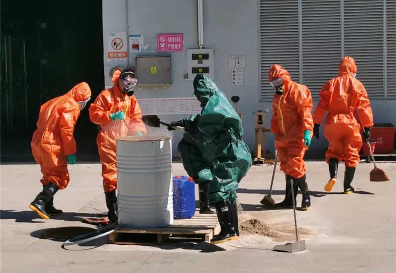 The EHS Department Organizes Emergency Drills for Hazardous Waste Leakage